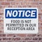 Signmission Food Is Not Permitted In Our Reception Area, 24 in W x Rectangle, Plastic OS-2PACK-NS-P-1824-L-12822 - alternate 7